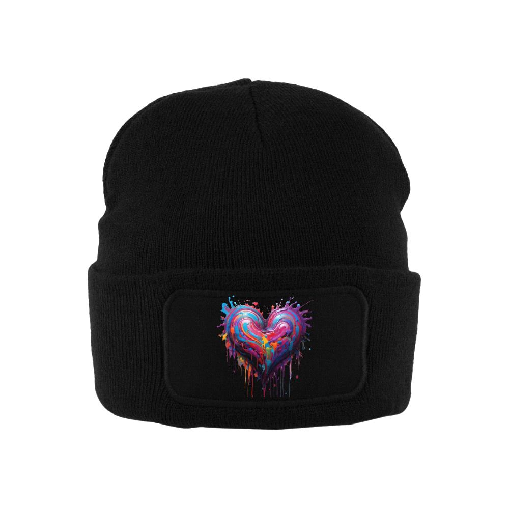 Printed Heart beanie